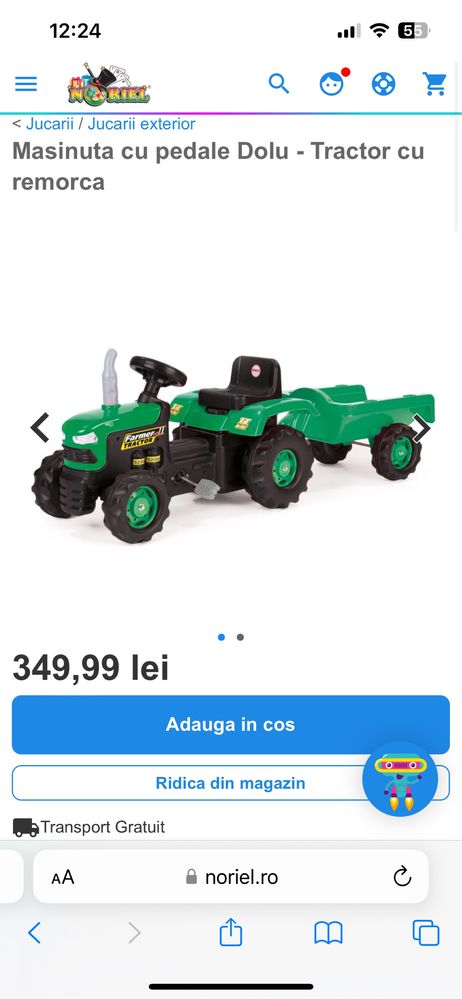 Tractor cu remorca dolu nou