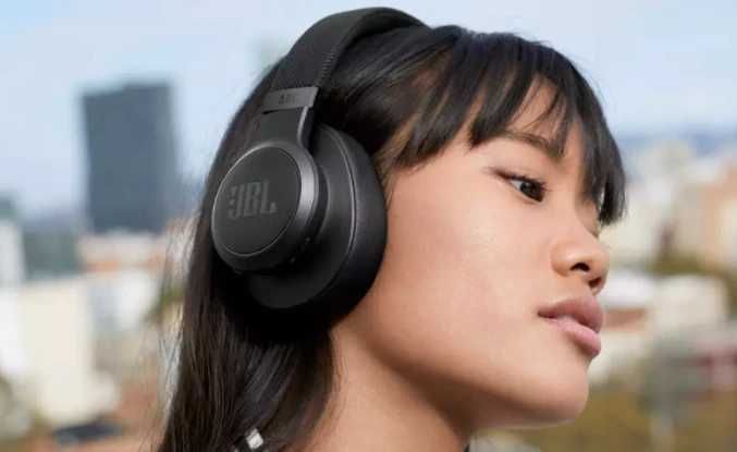 Casti audio over-ear JBL Live 660NC,Noise Cancelling,Bluetooth,Negru
