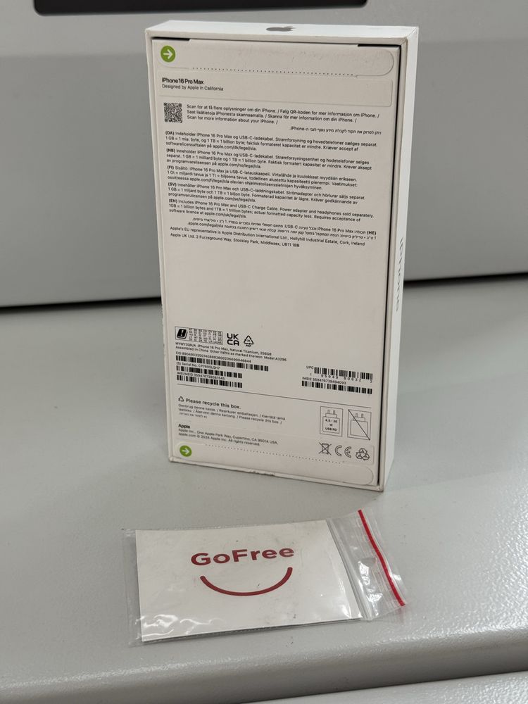 iPhone 16 Pro Max 256Gb Natural Titanium Sigilat GoFree