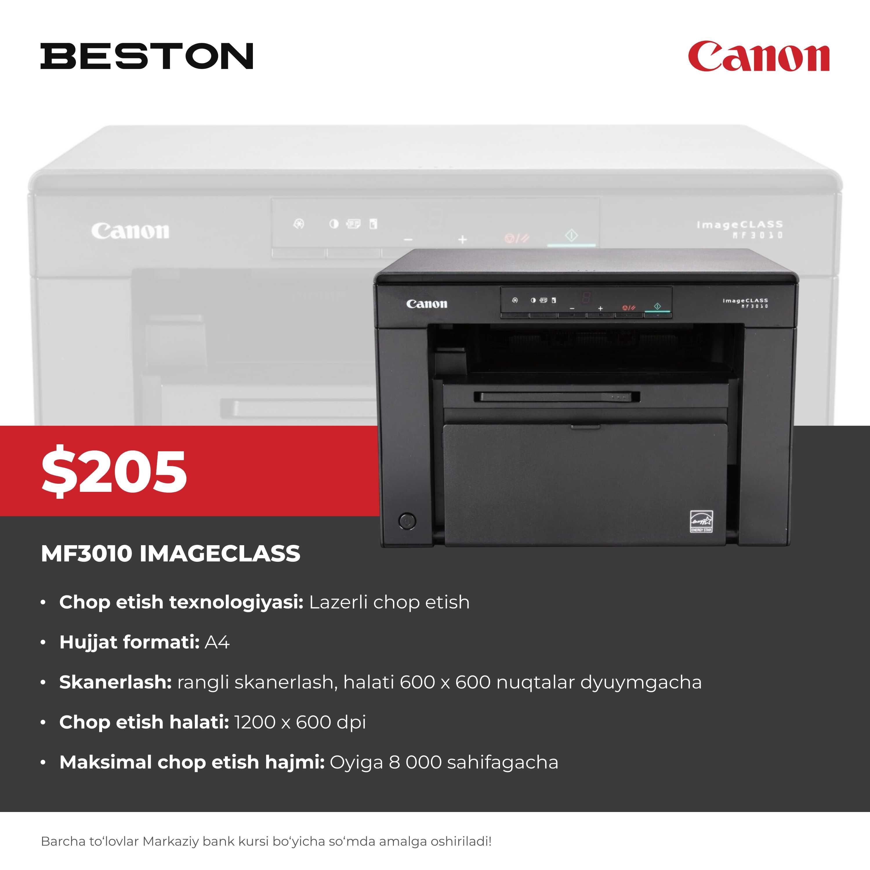 Printer CANON MF3010 Imageclass