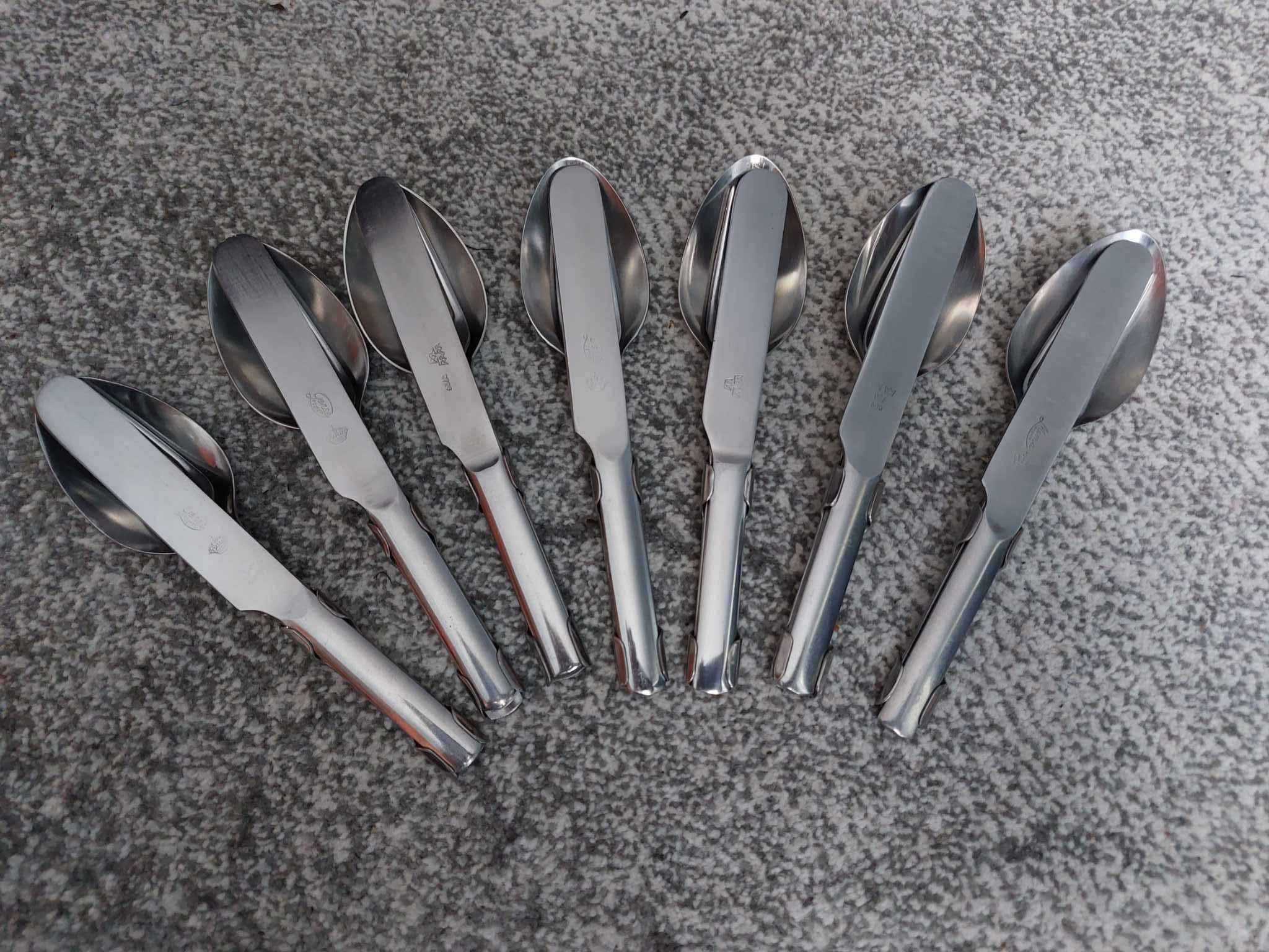 Set Cutit Furculita Lingura Army Sweden Inox