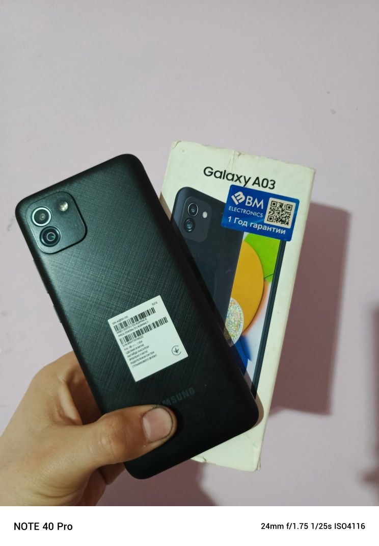 Samsung A03 Xotirasi 32x3GB Xolati Yangi ishlashi Olov narxi 1.mln2oo