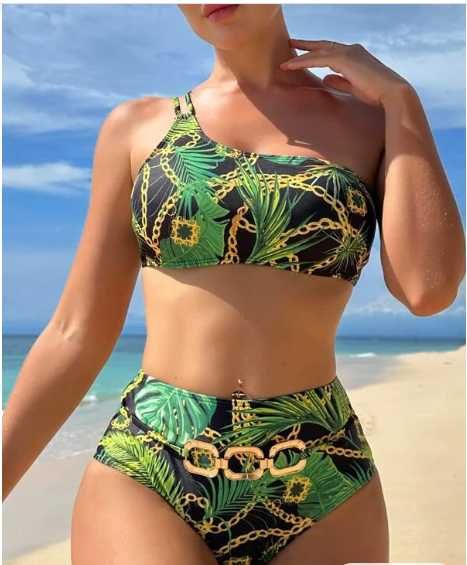 costum baie, verde, 2 piese,s,36