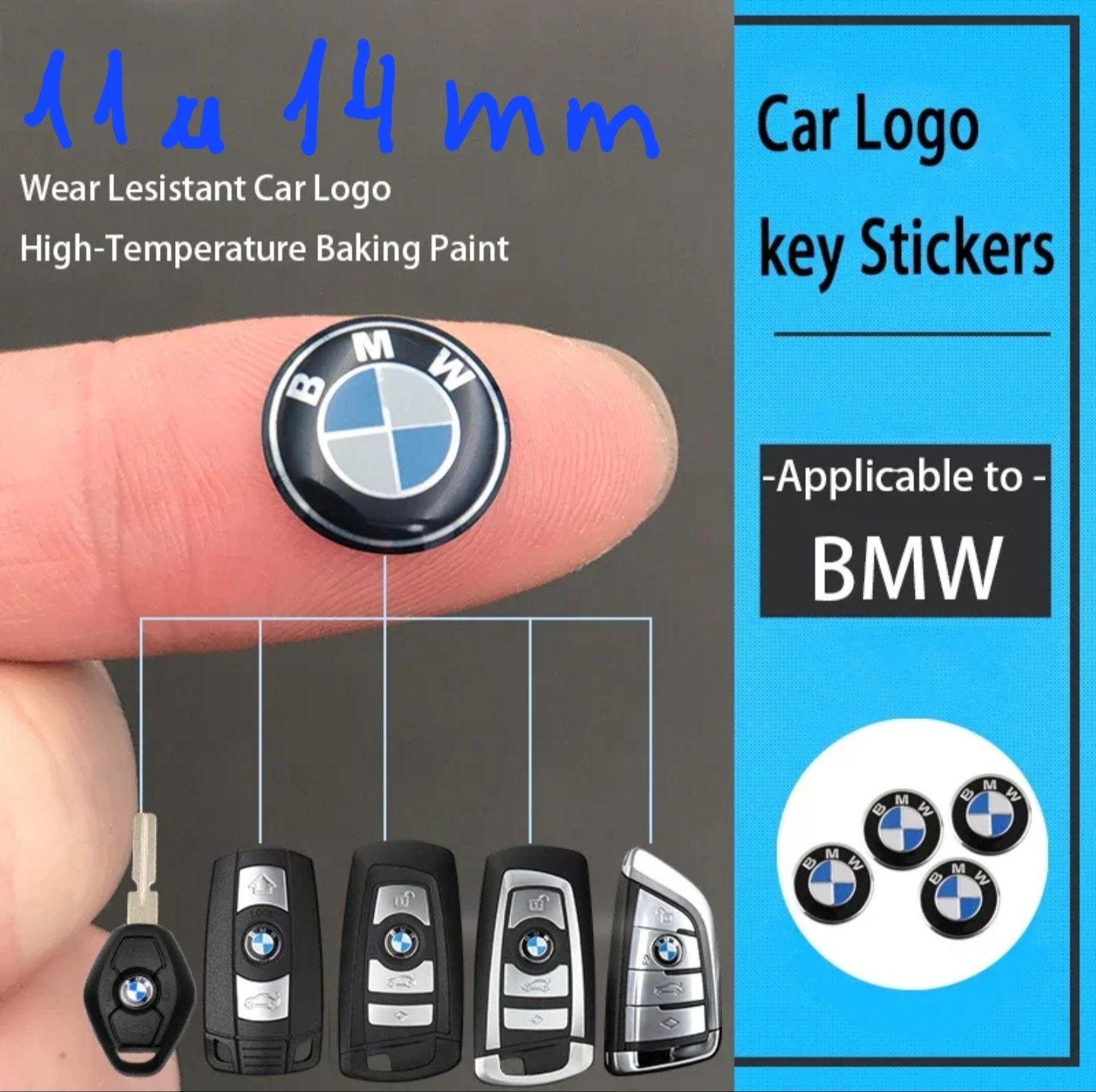 Емблема за ключ BMW emblema za kluch bmw 11мм и 14мм от епоксидна смол
