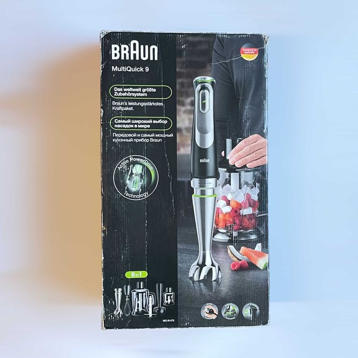 Нов Пасатор Braun MultiQuick 9 – 6в1 комплект, 1200W, чопър, мулти MQ9