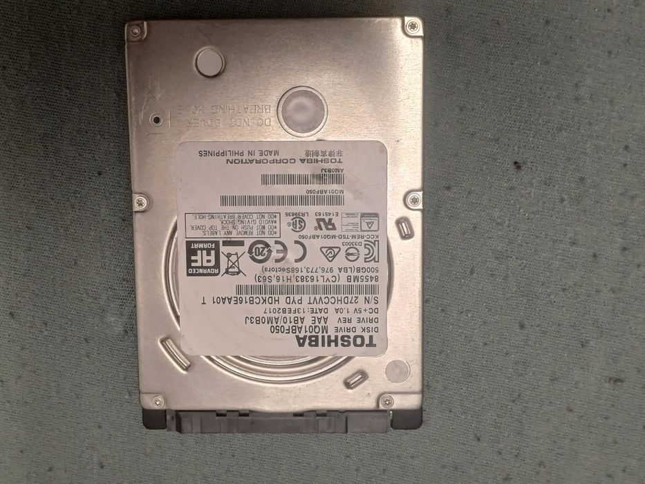 Hard Toshiba MQ01ABF050 500GB SATA 3.0 GB/s 5400RPM 2.5 Inch 7mm Inter