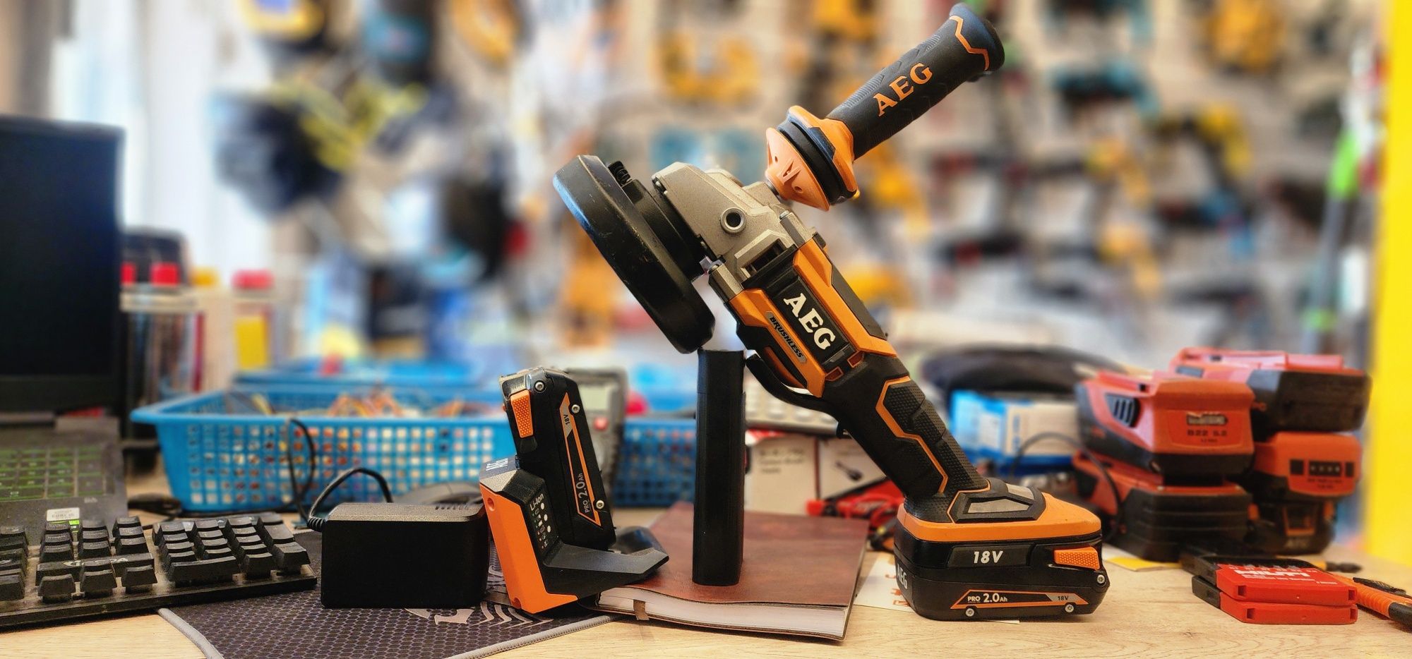 AEG  акумяторный Болгарка  BEWS18-125BLPX /У
