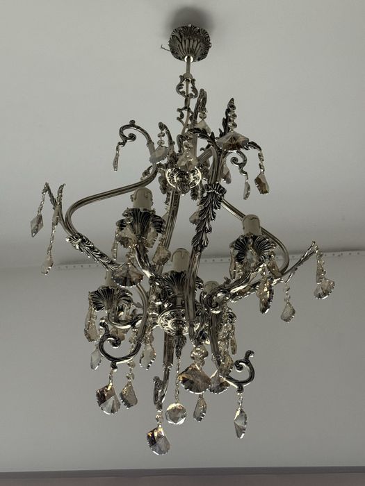 Candelabru-bronz masiv-argintat +2 aplice