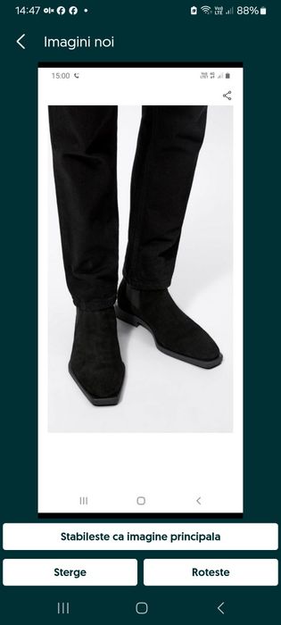 Ghete Zara model Lous Vuitton 40,piele intoarsa