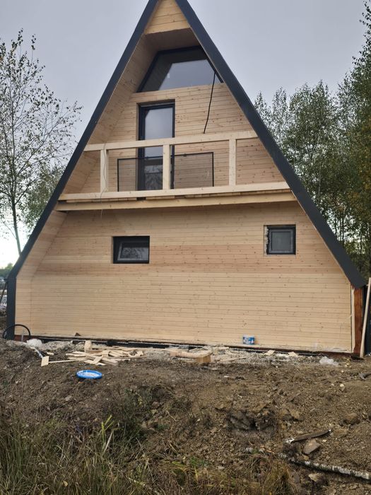 Casa Aframe și case modulare din profile metalice sau lemn tevi