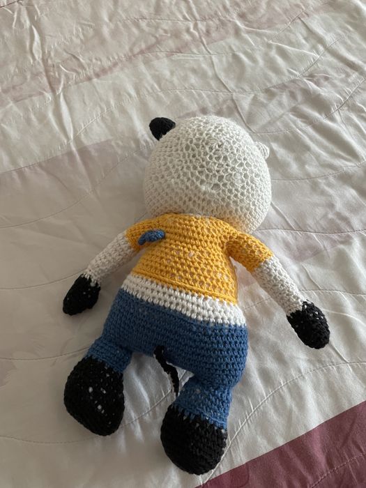 Ръчно плетена играчка Крава