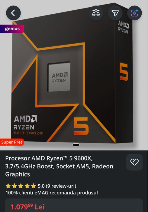 AMD Ryzen 7 9600X garantie 36 luni