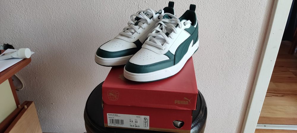 Спортни маратонки Puma (бели-зелени маратонки Пума)