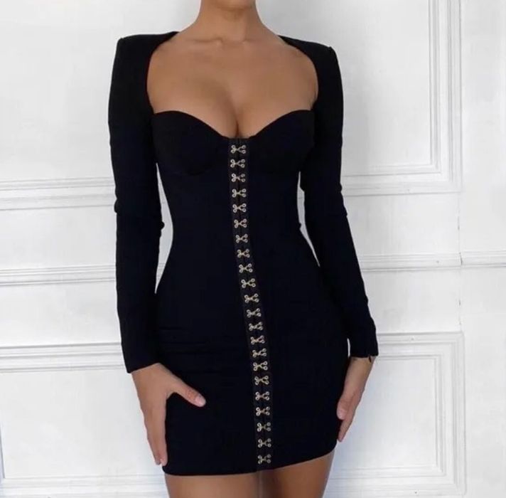 Rochie XS/S House of CB neagra scurta