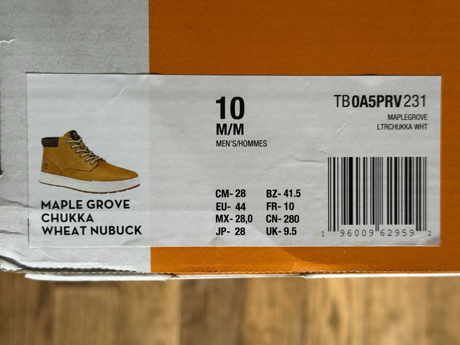 Мъжки обувки Timberland Maple Grove Leather Chukka, жълти, № 44 – нови