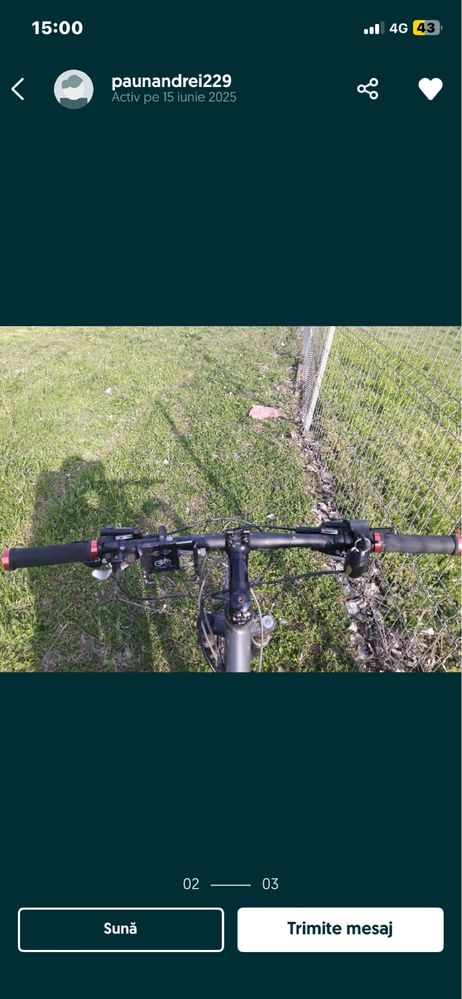 Bicicleta electrica cu furca reglabila