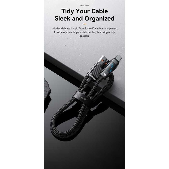 Cablu 2M USB-A la USB-C iPhone OnePlus Oppo Realme Honor Huawei Vivo