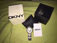 Ceas DKNY (Donna Karan New York) argintiu cu cristale