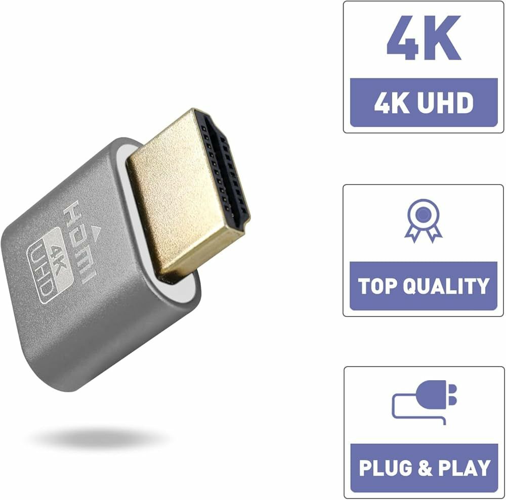 Adaptor Emulator Virtual HDMI EDID 4K ( dummy plug )