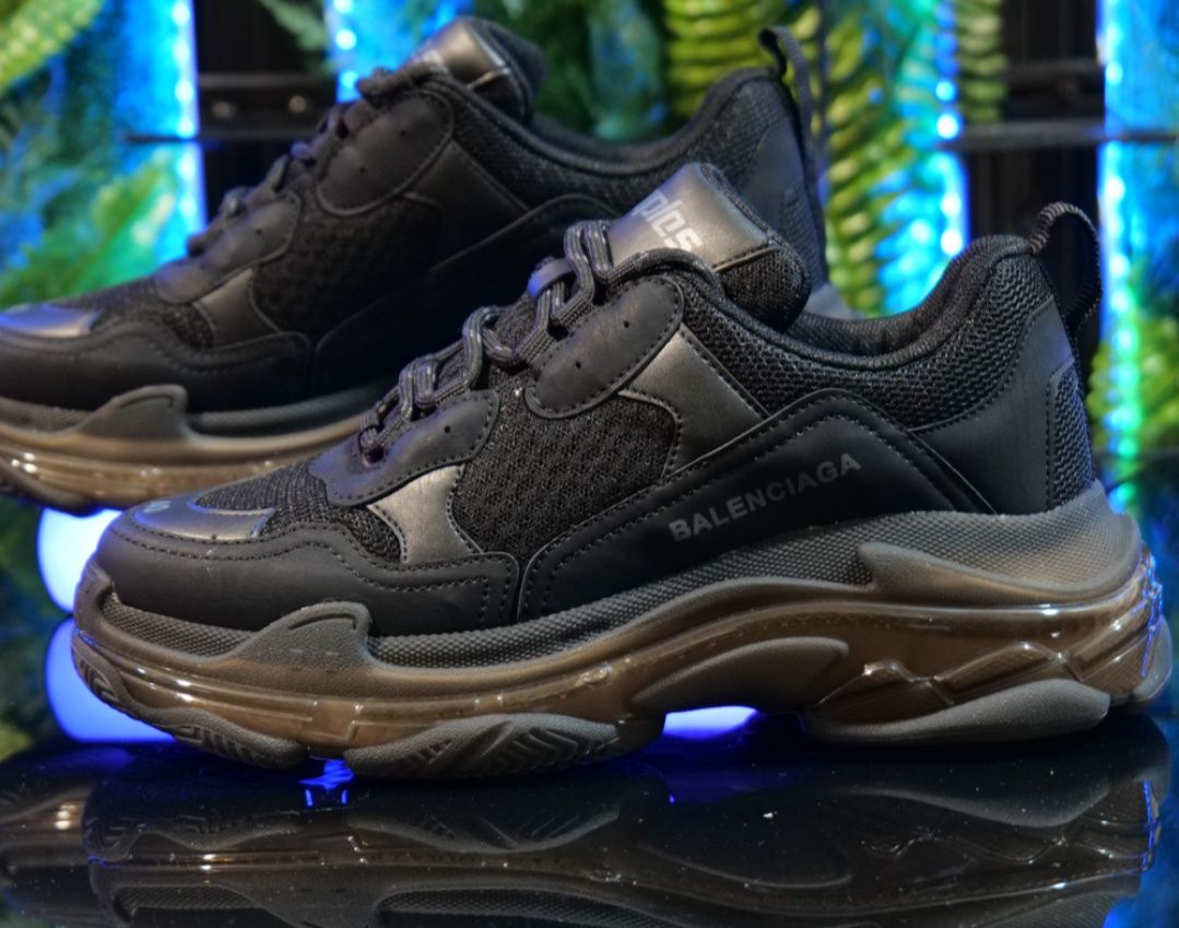 Balenciaga Triple S – Мъжки маратонки вЧерно и кафяво