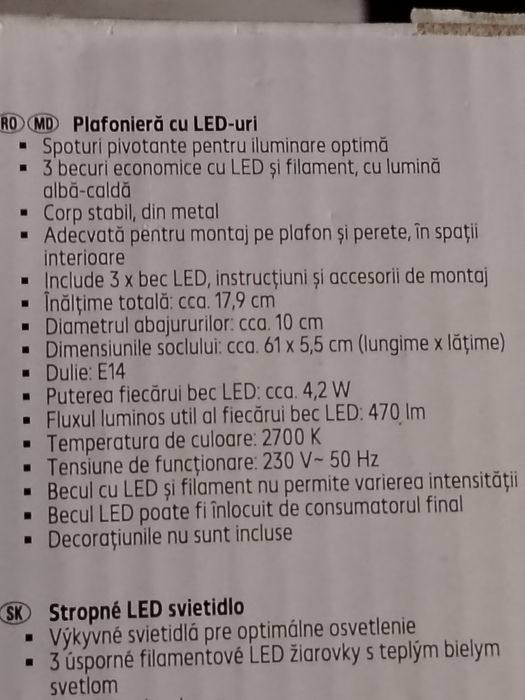 Plafoniera leduri noua