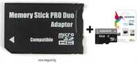MicroSD 64 GB Карта памет + Преходник Memory Stick Pro Duo за ПСП PSP