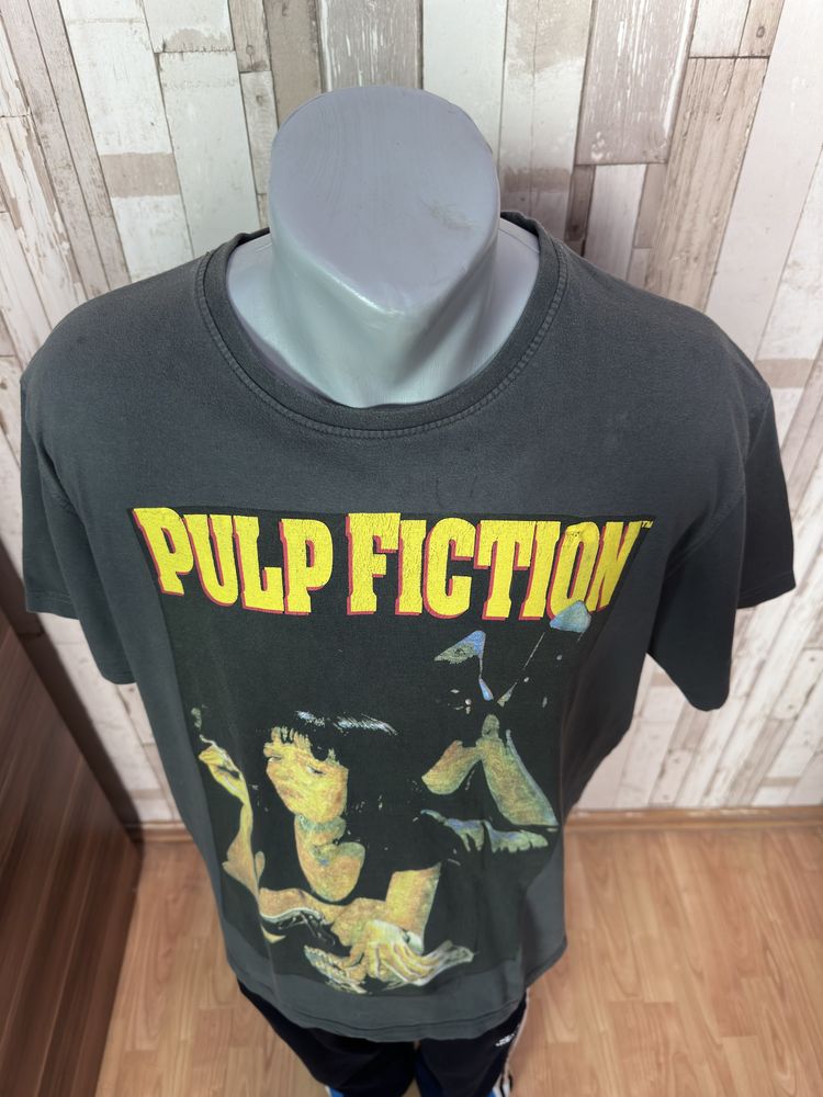 Tee tricou T-shirt vintage Pulp Fiction Uma Thurman bumbac verde