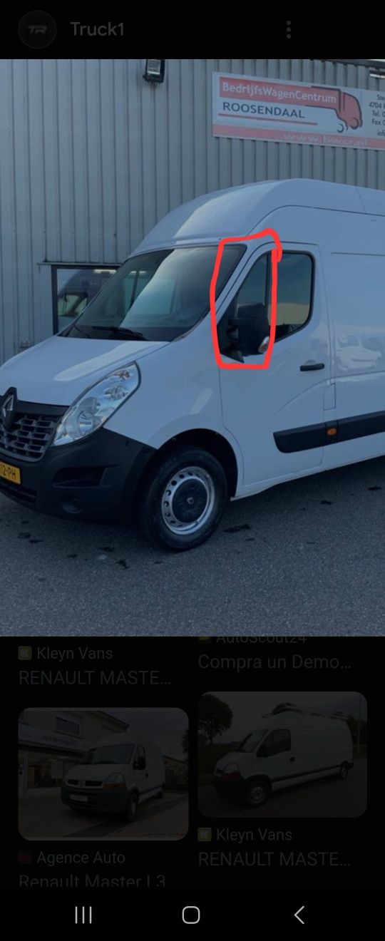 Ляв прозорец Renault Master 3 шофьорска врата