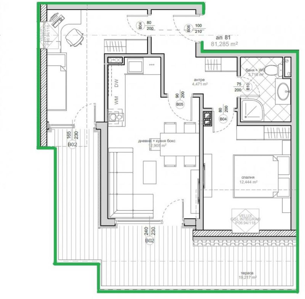 Продава се Тристаен апартамент в Бургас, Меден рудник - зона Б - 99 кв.м за 697 €/кв.м - Снимка #2