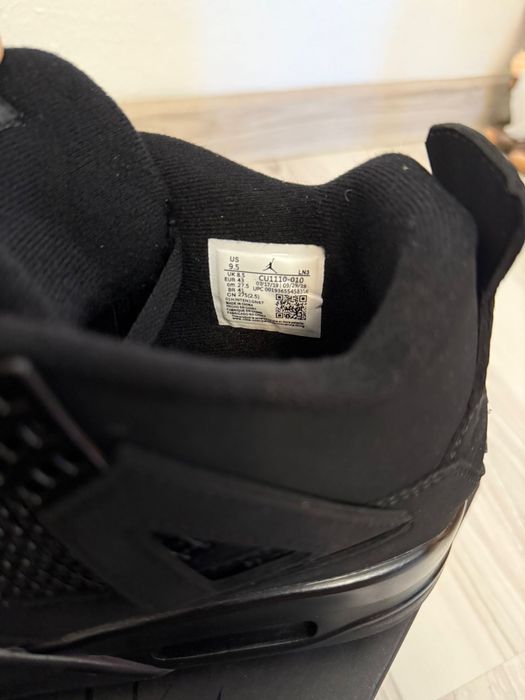 air jordan 4 black cat size 43