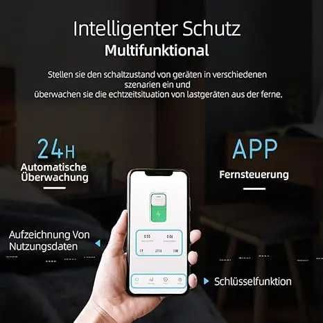 Siguranta Smart WIFI , TUYA releu protectie 16A,contor de consum