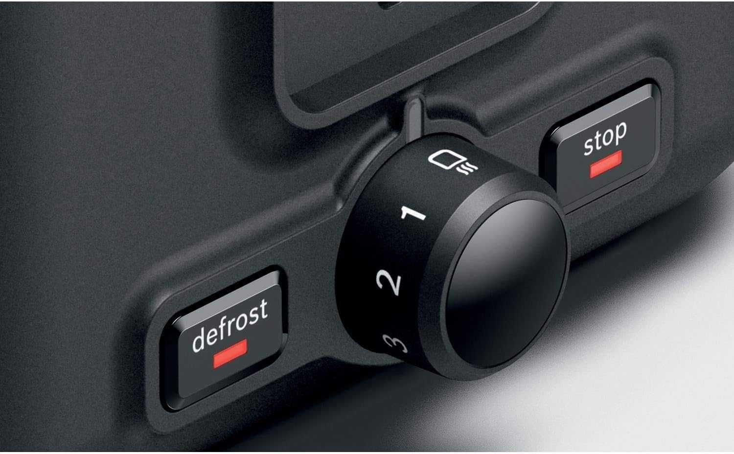Тостер Bosch TAT3P423GB DesignLine, неръждаема стомана, 970 W, черен
