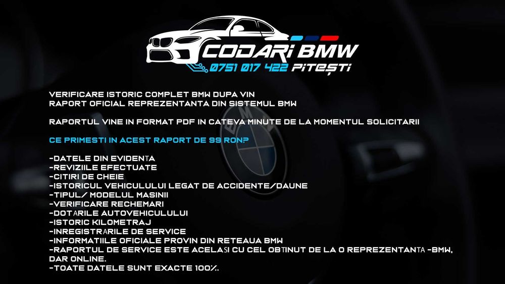 Harti navigatie BMW Pitesti Arges / Diagnoza BMW / Activare functii