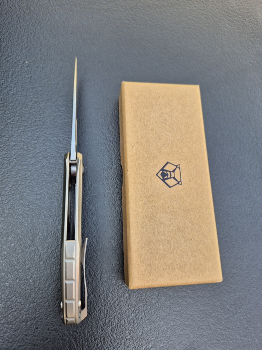 Сгъваем нож SHIROGOROV модел 2025г,стомана М390,титаниева дръжка,SH203