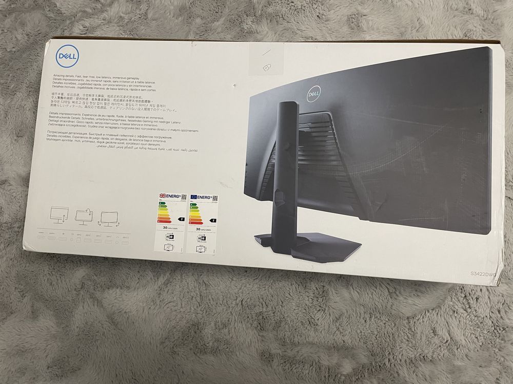 Monitor Gaming Curbat LED VA Dell 34 QHD, 144Hz Nou Sigilat