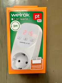 Терморегулятор Welrok pt в розетку, для электрических обогревателей
