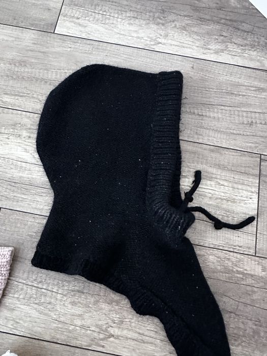 Капор ангора натуральная  и шарфы