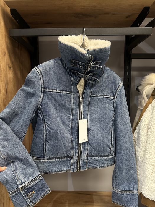 MANGO Уникално дамско зимно дънково яке