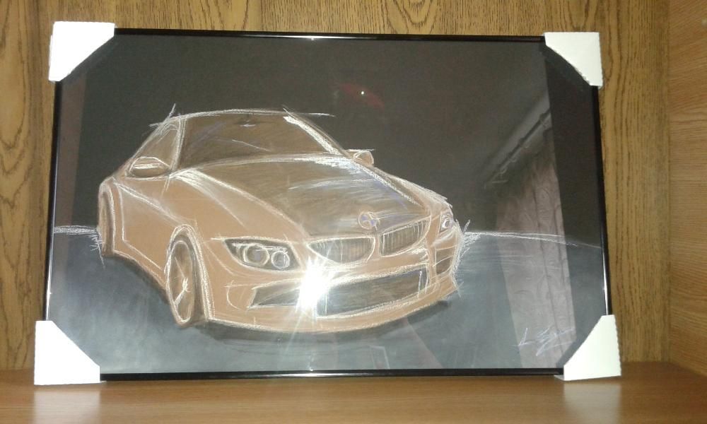 Tablou pastel BMW- masina