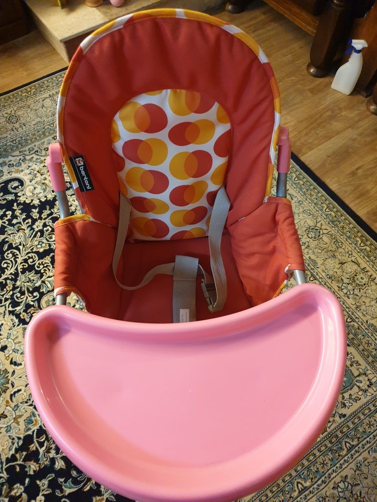 Vand scaun de masa roz pliabil pentru fetite Bertoni