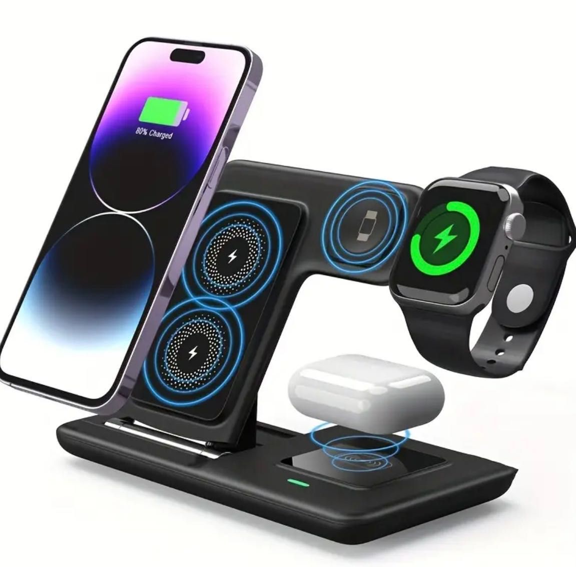 Incarcator Wireless 3 in 1 Iphone, Samsung, Apple Watch, huawei