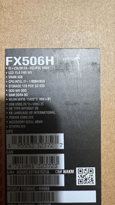 laptop Asus TUF gaming F15