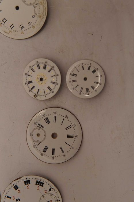 Set 10 cadrane pentru ceasuri mecanice de buzunar vechi