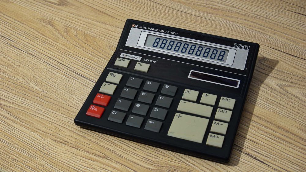 Calculator de birou solar Contronic SD-808 dual power