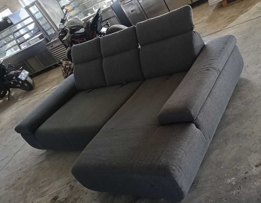 Canapea colțar modernă GRI ÎNCHIS