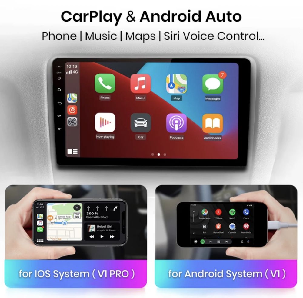 Navigatie Android CarPlay VW Passat B6 B7 CC Ram 10.1 Inch Volkswagen