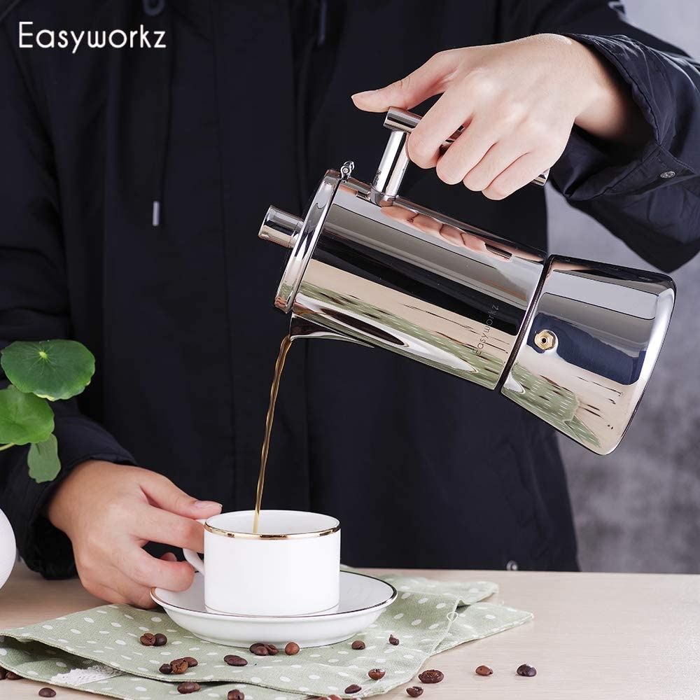 Италианска Кафеварка Easyworkz Diego неръждаема стомана, 6 чаши,300мл