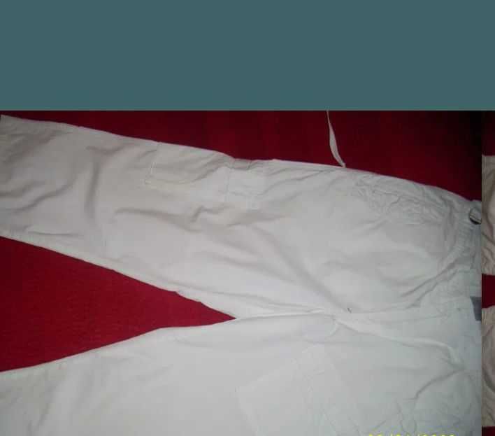 Lot pantaloni albi dama de firma 20 buc talie 85-88 cm