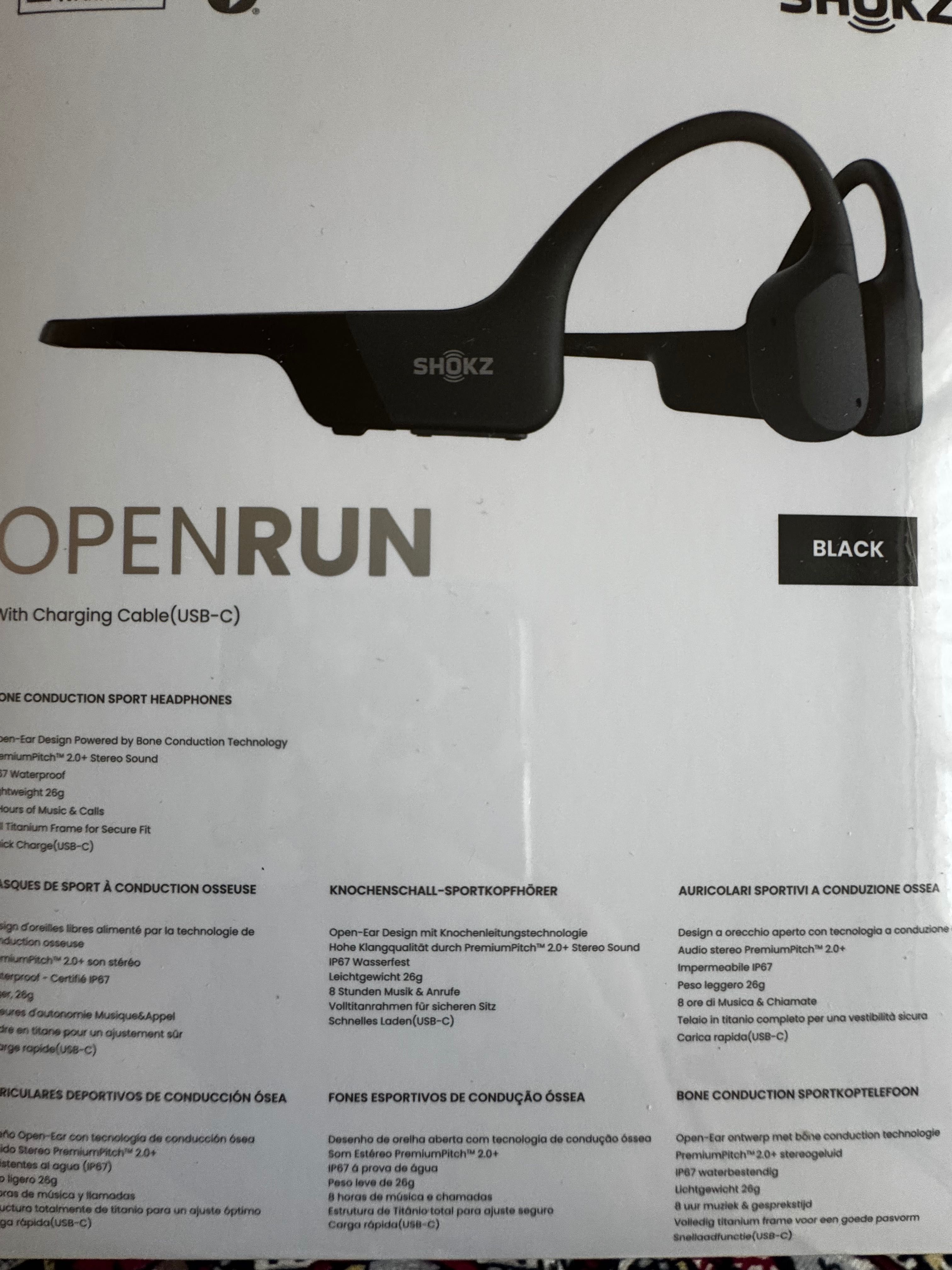 Спортни слушалки Shokz OpenRun - костна проводимост