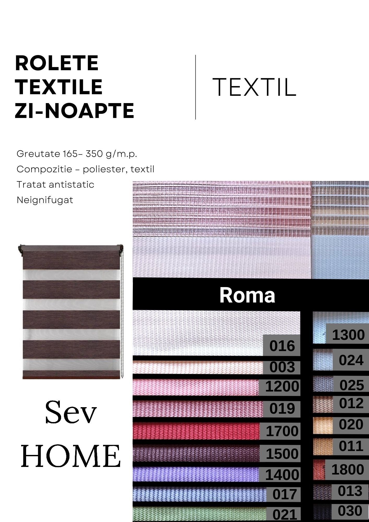 Rolete textile zi-noapte cu Montaj București